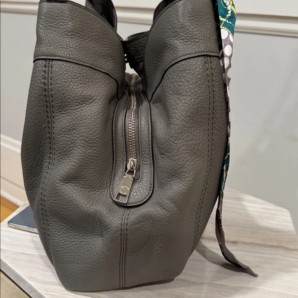 Coach Bag Lexy Gray Leather Shoulder Bag - Picture 6 of 17